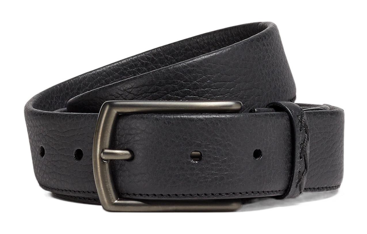 

Zegna Triple Stitch Buckle Belt Ermenegildo Zegna, черный