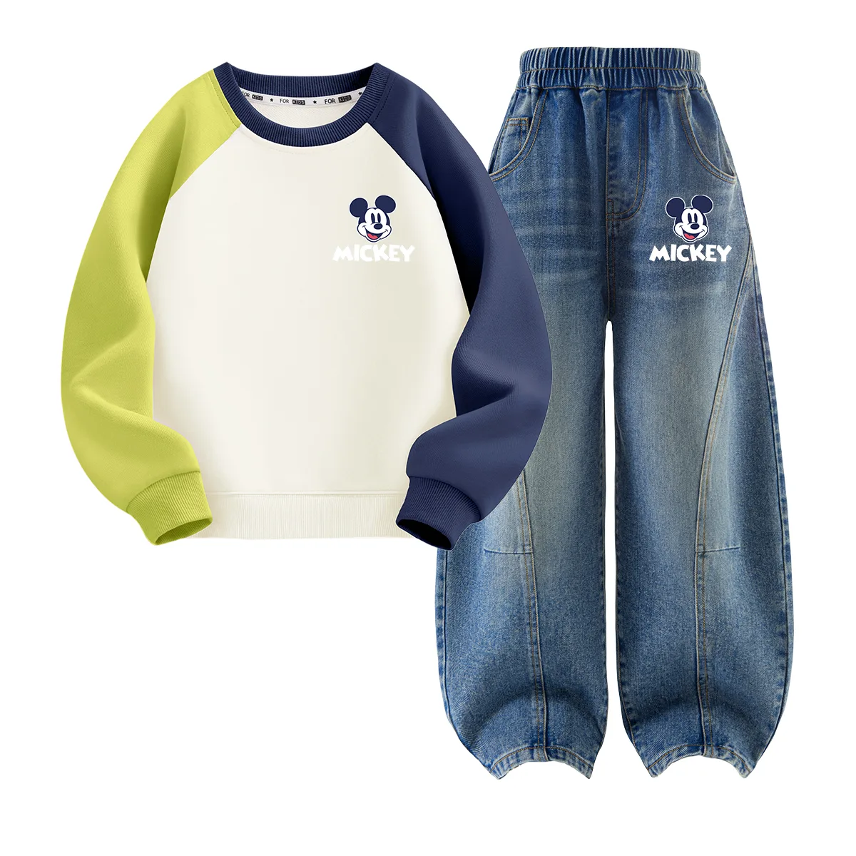 Детский спортивный комплект Casual Sportswear из 2 предметов Disney, DiB Trendy Mickey K Green Blue+DiB Trendy Mickey K Denim Blue