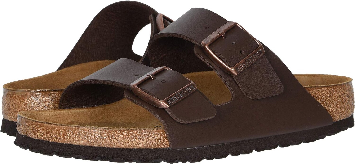 

Сандалии на плоской подошве Arizona - Birko-Flor (Unisex) Birkenstock, цвет Brown Birko-Flor