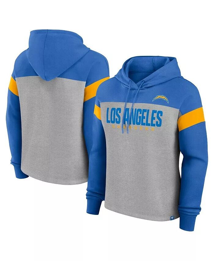 

Женская толстовка-пуловер Los Angeles Chargers Bold Play Call цвета «серый/пудрово-голубой» Fanatics