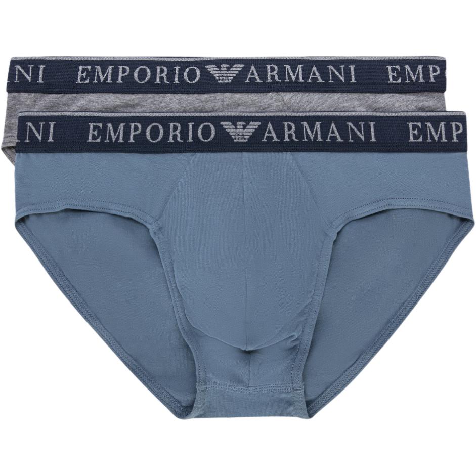 EMPORIO ARMANI Нижнее белье мужское 2 шт синий+серый FW24