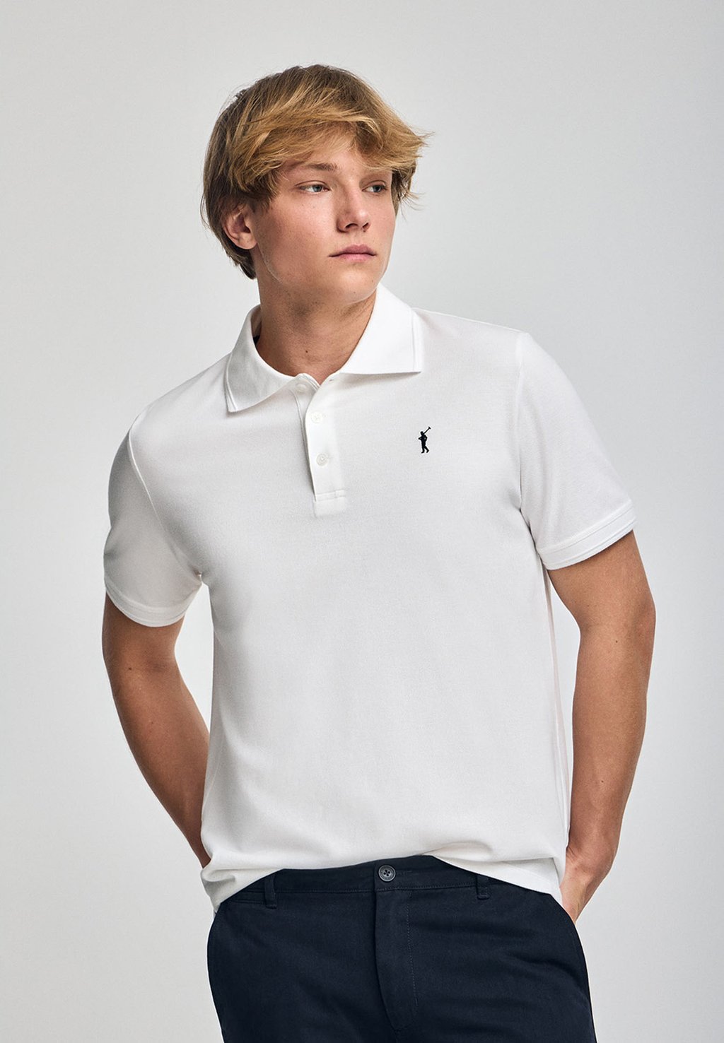 

Поло REGULAR FIT THREE BUTTONS Polo Club, белый