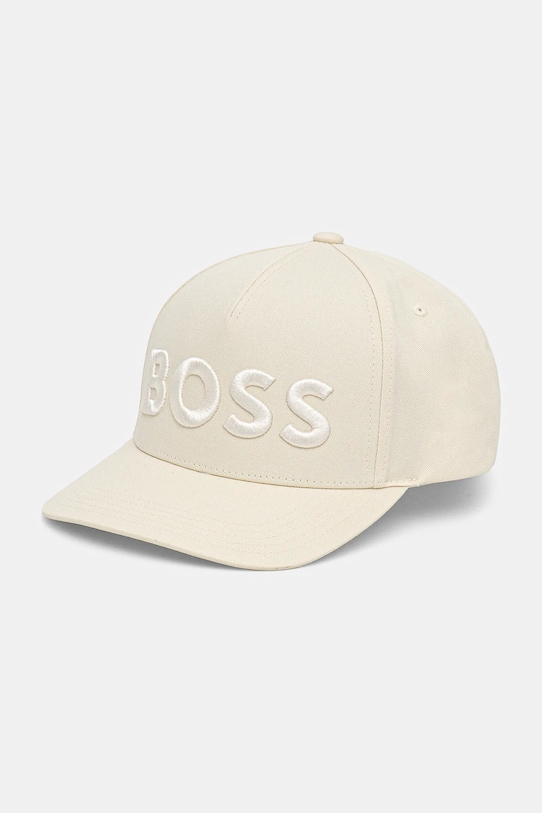 

Хлопковая кепка с козырьком Boss, бежевый