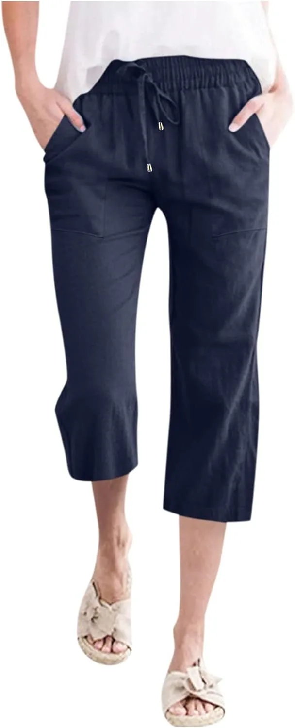 

Женские капри с карманами, эластичные и удобные LCMTWX