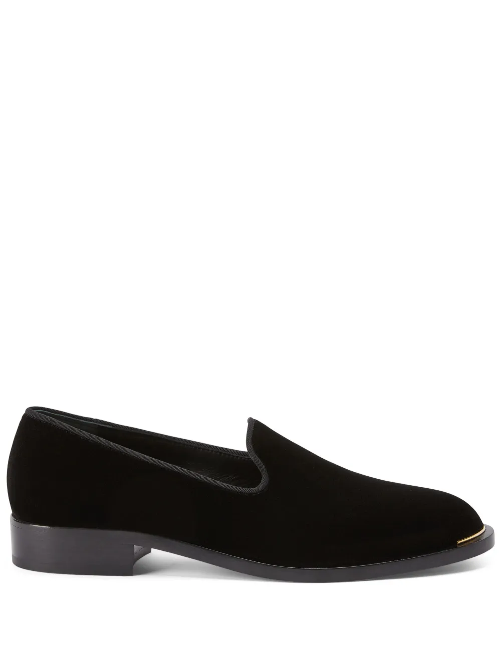 Бархатные лоферы Lydia Giuseppe Zanotti, черный