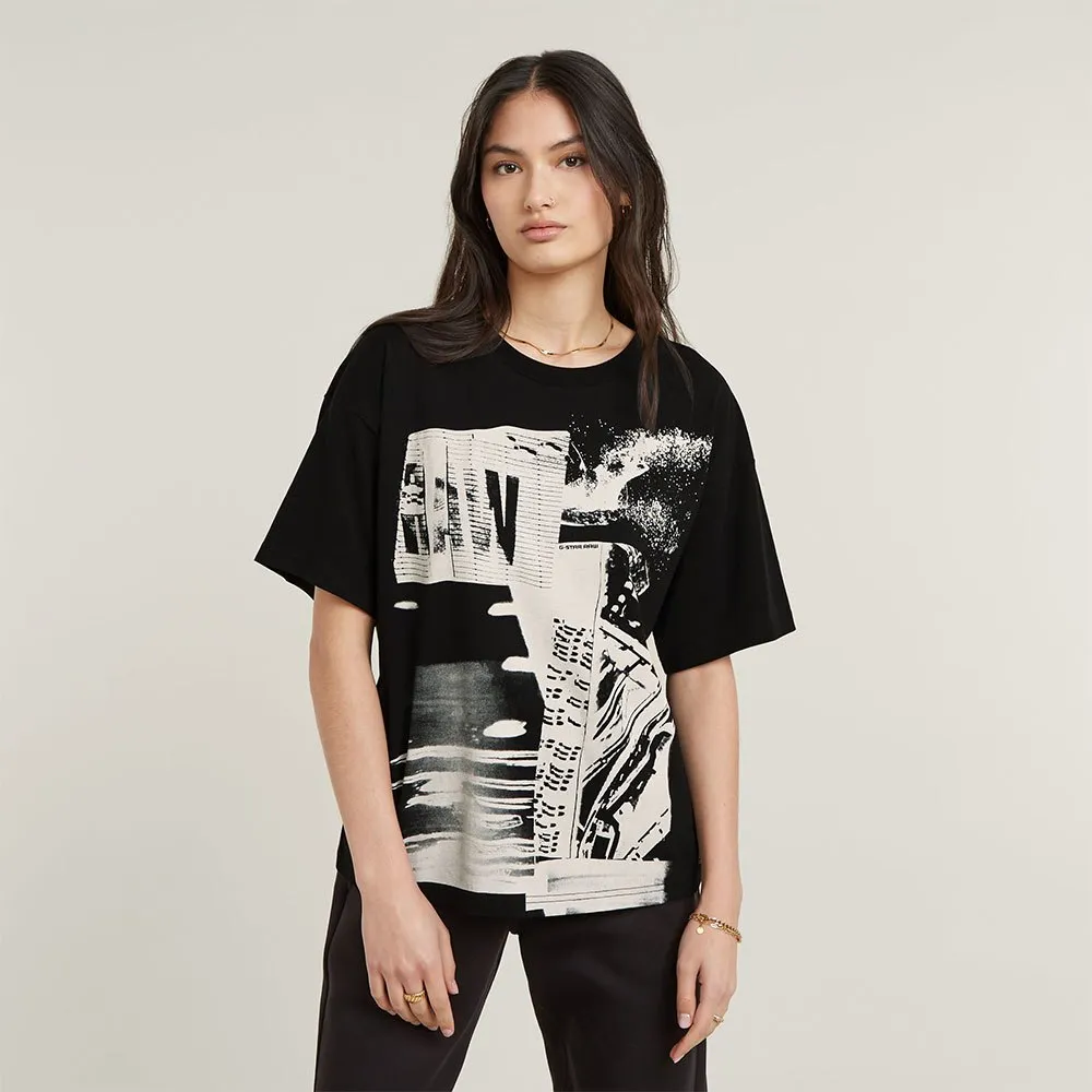 

Футболка G-Star Multi Print Loose R T, черный