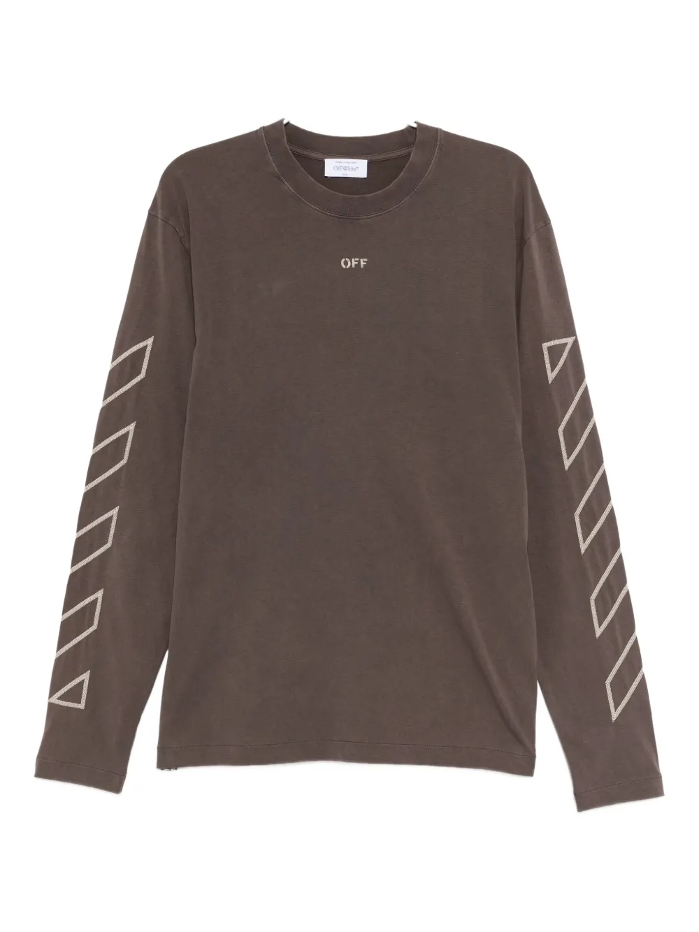 

Футболка с длинным рукавом с мотивом стрел OFF-WHITE, коричневый