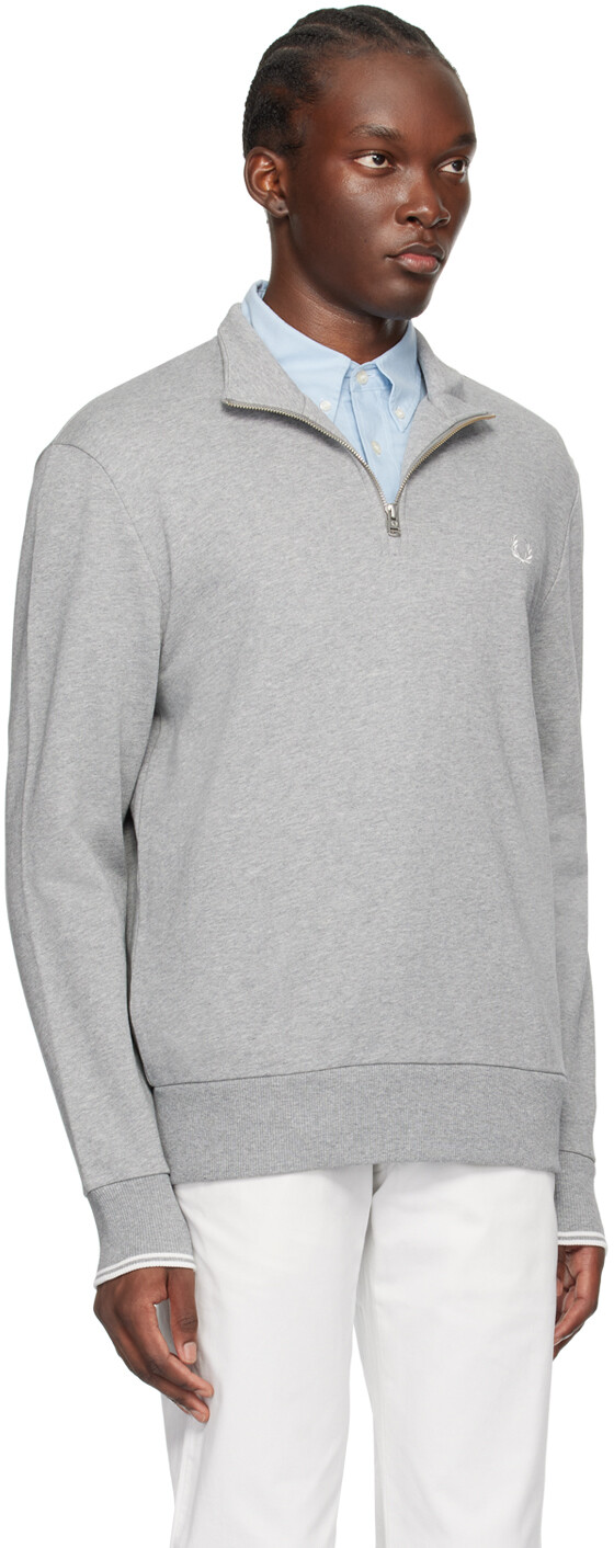 

Толстовка с полумолнией Fred Perry, серый