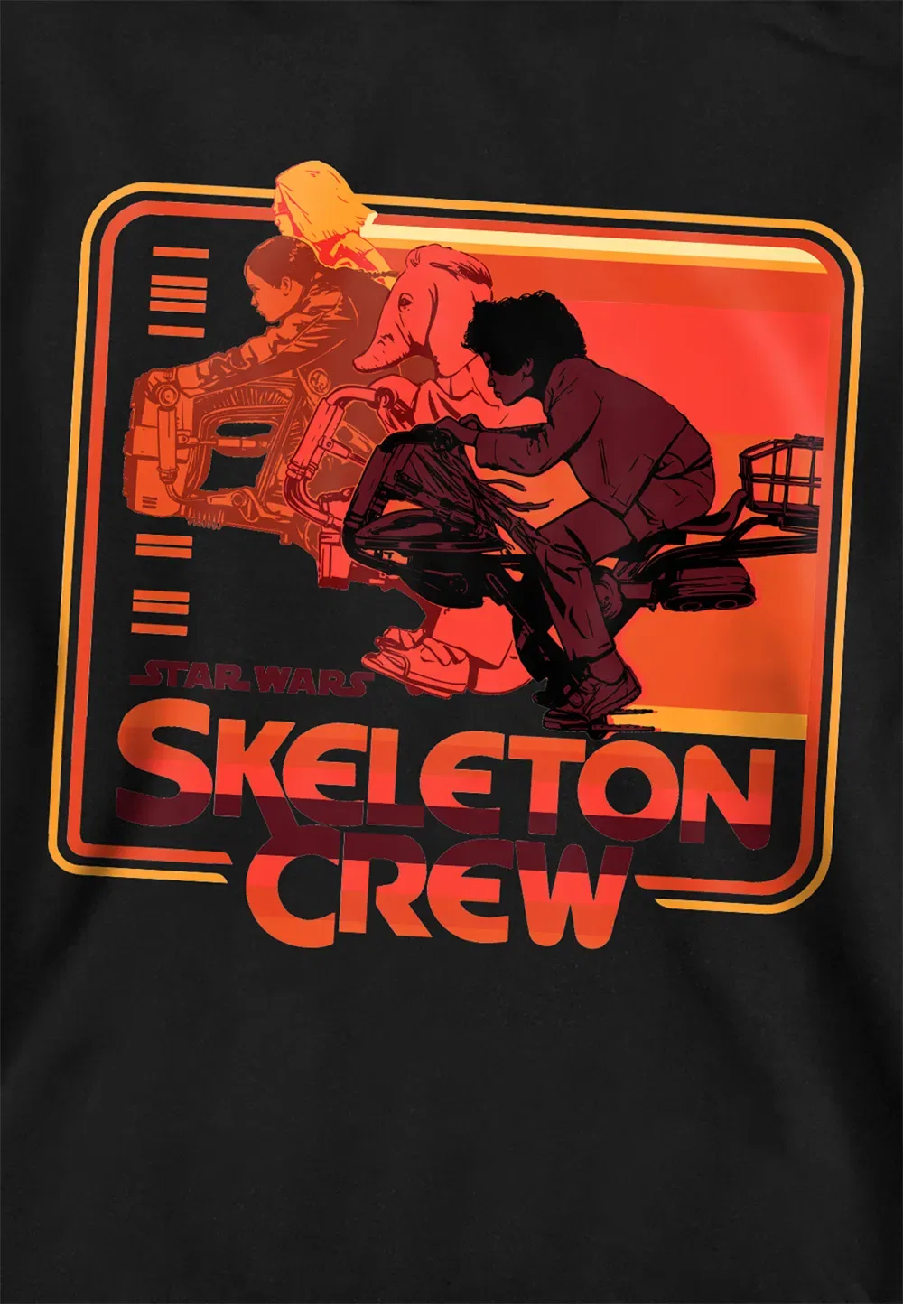 Детская худи Star Wars Skeleton Crew Disney, черный — фото 2