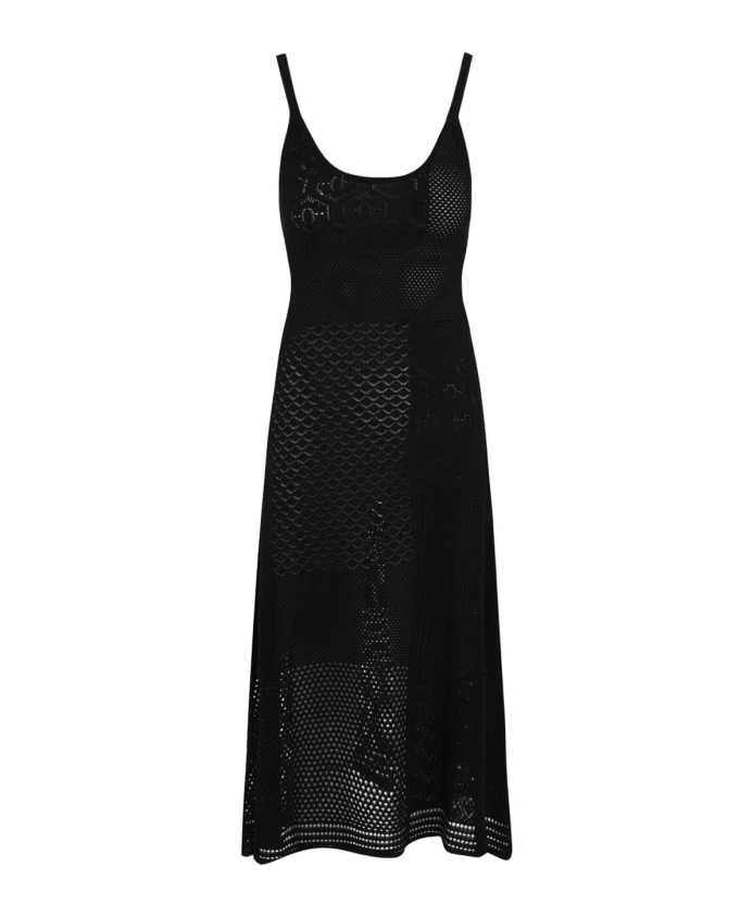 

Черное кружевное платье на тонких бретелях Akep, черный