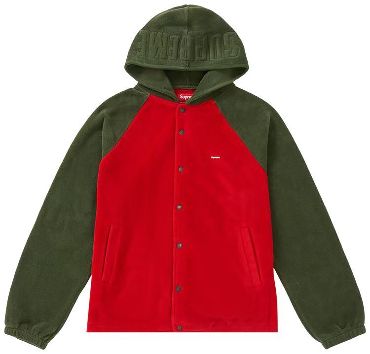 

Куртка Supreme Polartec Hooded Raglan Jacket 'Red', красный