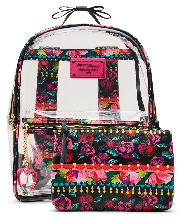 

Рюкзак Wild Child Clear Large с сумкой Betsey Johnson, мультиколор
