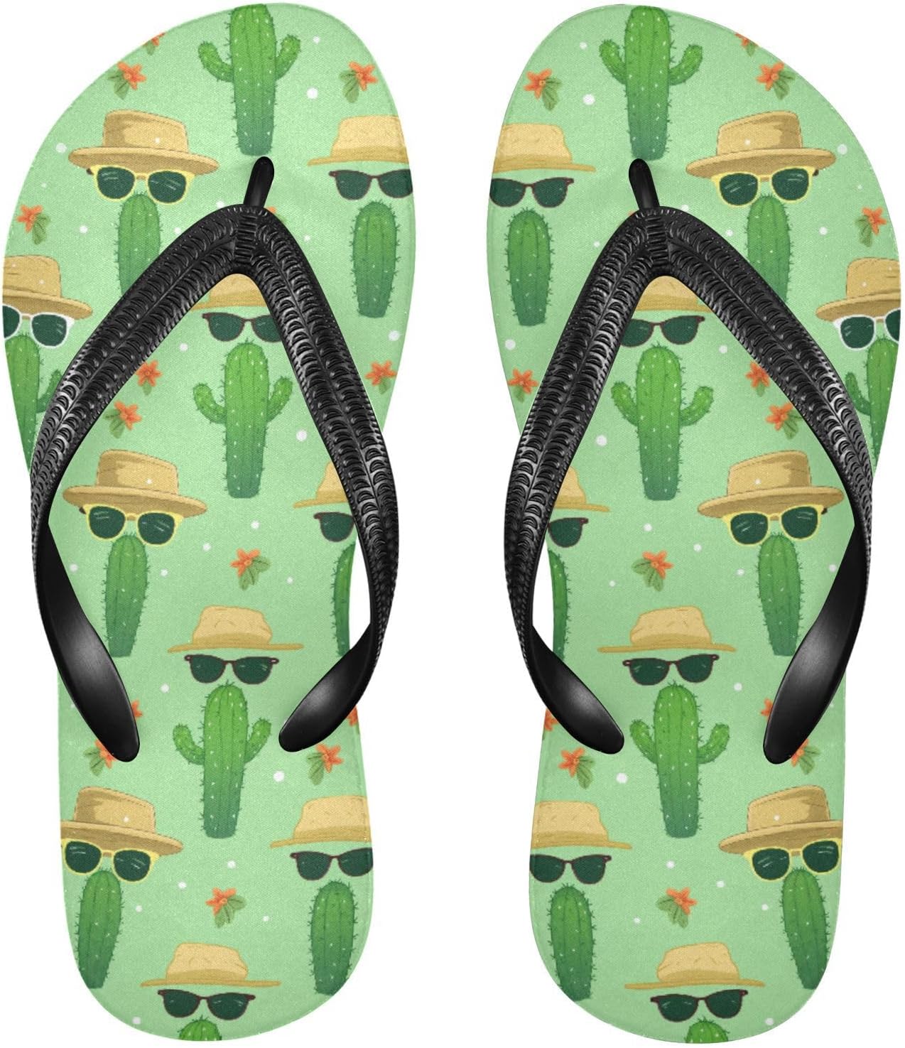 

Шлепанцы MNSRUU для женщин и мужчин, с рисунком кокосовой пальмы, женские шлепанцы, мужские сандалии, тапочки для душа, летние нескользящие шлепанцы для плавания, пляжа и ванной комнаты, размер XS, Cactus I 1807