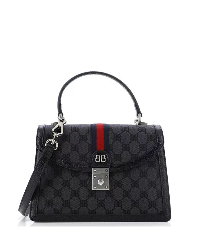 

Маленькая сумка с ручкой сверху x Gucci The Hacker Project из холщовой ткани с покрытием BB Pre-Owned Balenciaga, черный