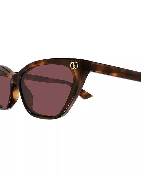 Светлые солнцезащитные очки «кошачий глаз», 58 мм Gucci, коричневый — фото 3