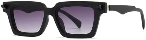 

Классические винтажные квадратные солнцезащитные очки 2027 года для женщин и мужчин, модные розовые солнцезащитные очки в стиле ретро-панк MTZJH, Black Gray