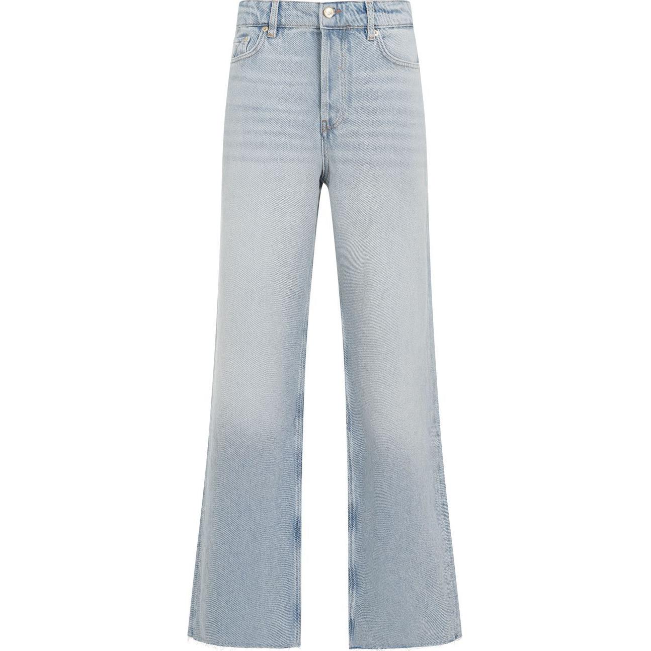 

GANNI Джинсы сширеным клешем с нашивкой-логотипом, синие