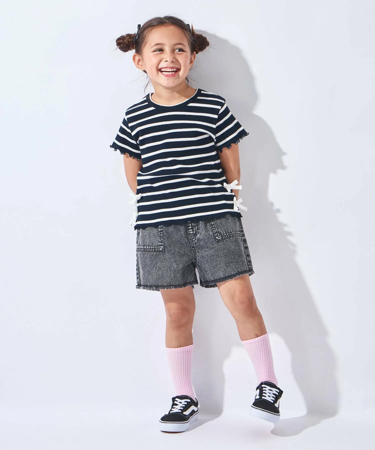 Футболка Верхняя часть с боковой лентой Ever Closet, Navy stripes — фото 2