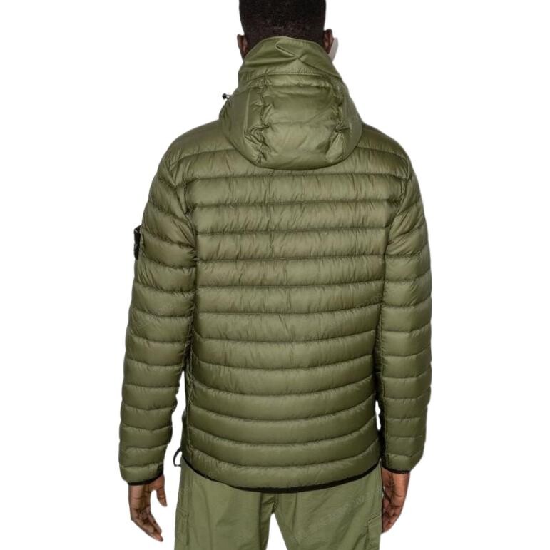 

Пуховик мужской оливково-зеленый Stone Island, оливково-зеленый