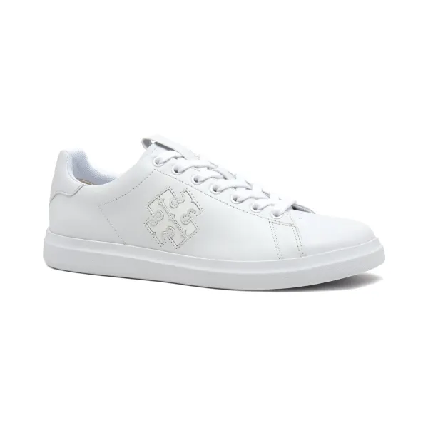 Кожаные кроссовки Howell Court Double T Tory Burch, белый