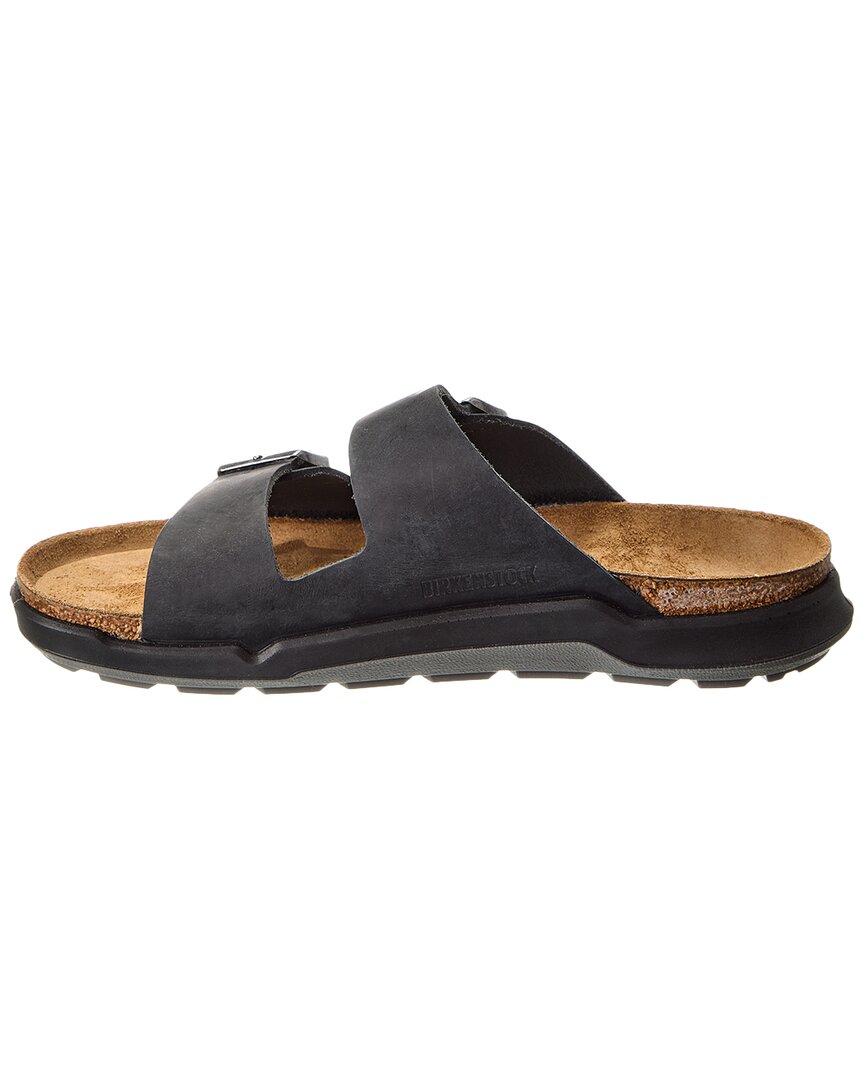 Биркеншток Аризона КТ Кожаные сандалии Birkenstock, черный — фото 2