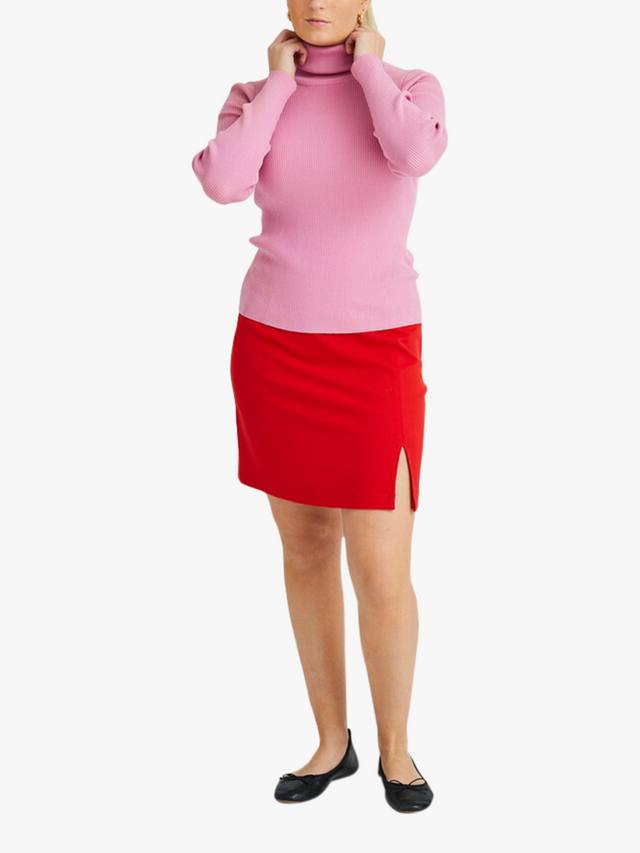 

Рибанный свитер с высоким воротником A-VIEW, Rose