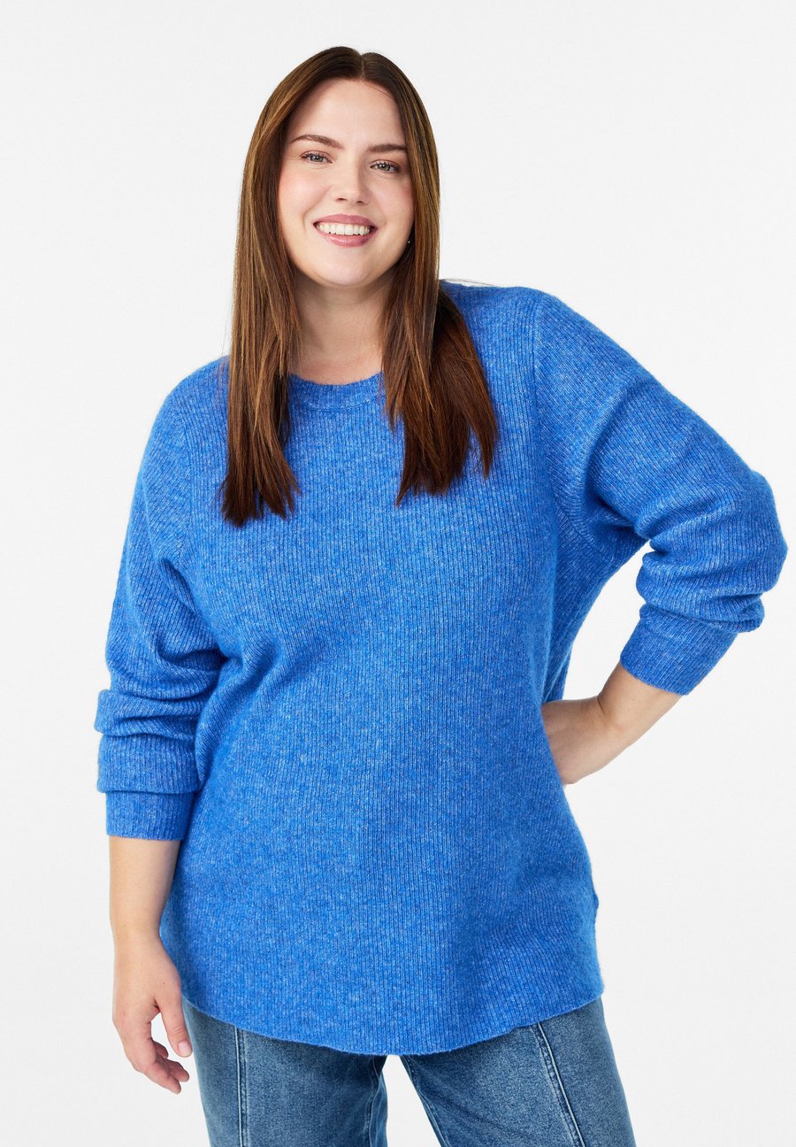 

Джемпер Zizzi MELANGE-STRICK-RUNDHALS, Bright Mel./Mottled Light Blue