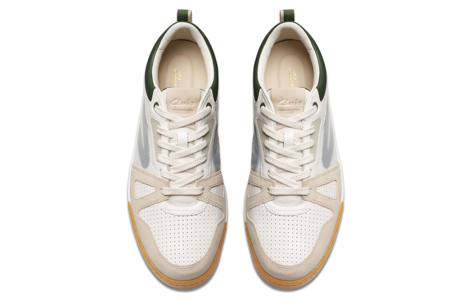 Кроссовки clarks Art Movement Series Skateboarding Shoes Men Low-top White/green, белый/зеленый — фото 2