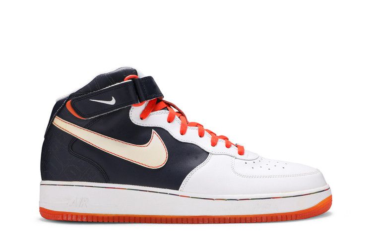 Кроссовки Nike Air Force 1 Mid '07 'Orange Blaze', синий — фото 2
