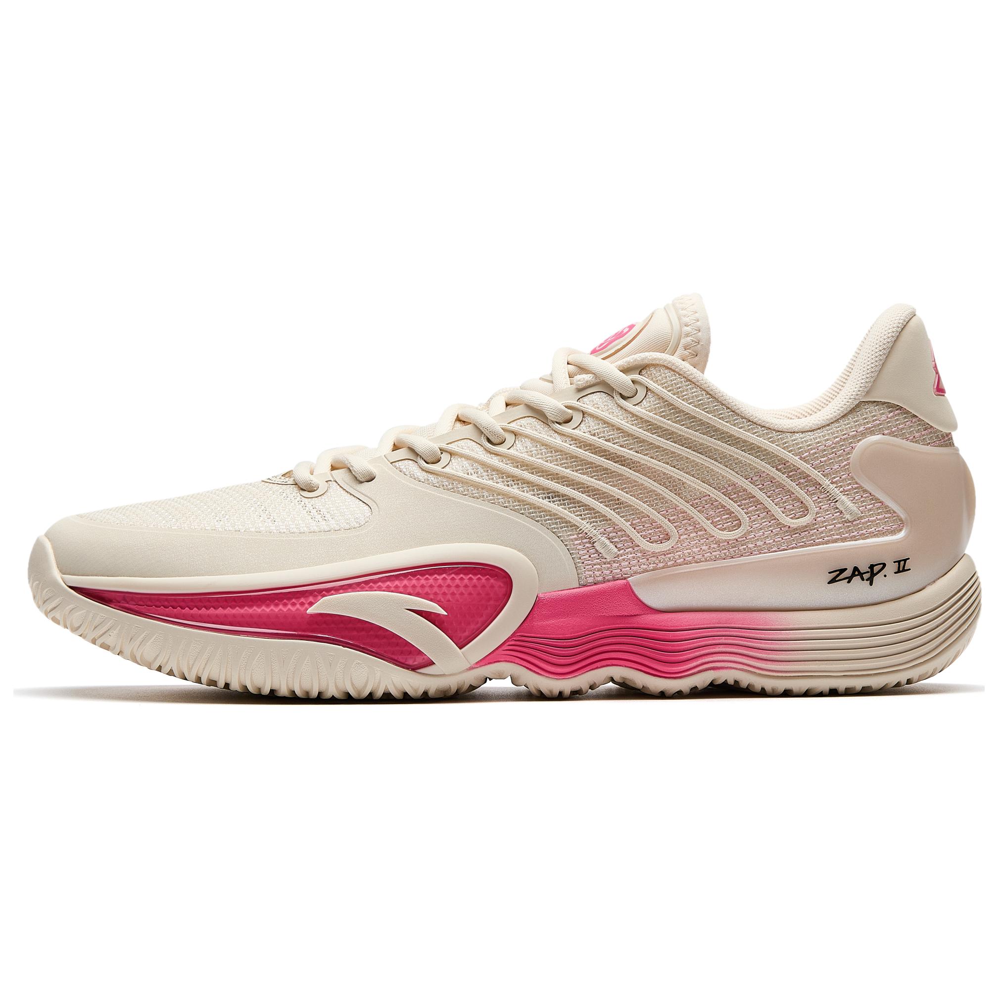 

ANTA Баскетбольные кроссовки Instant 2 Cushioning с низким верхом и износостойкой технологией Nitrogen Technology, мужские, бежево-розовые