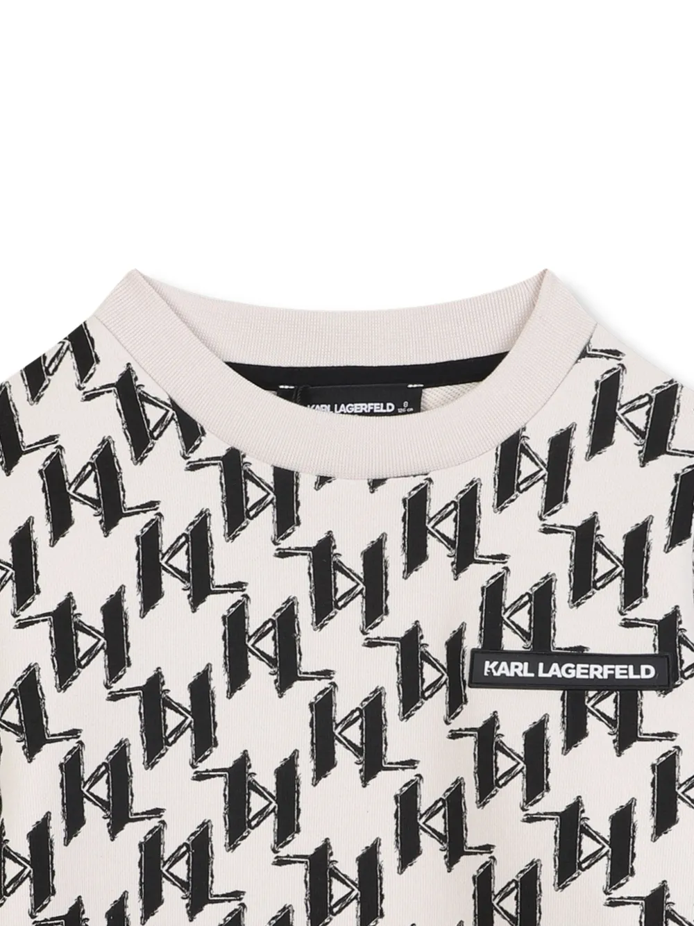 Толстовка с графичным принтом KARL LAGERFELD KIDS, белый — фото 3