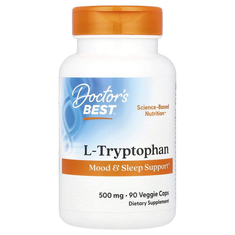 

Doctor's Best, L-триптофан с TryptoPure, 500 мг, 90 растительных капсул