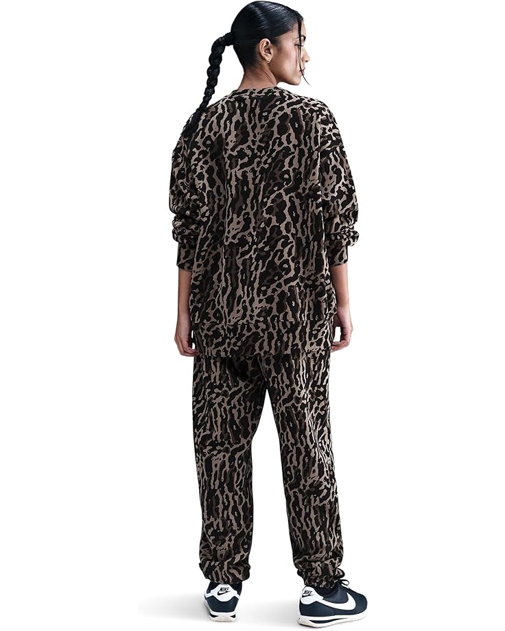 Женская толстовка Nike Sportswear Phoenix Fleece Oversized All Over Print, Black/Ironstone/Black — фото 2