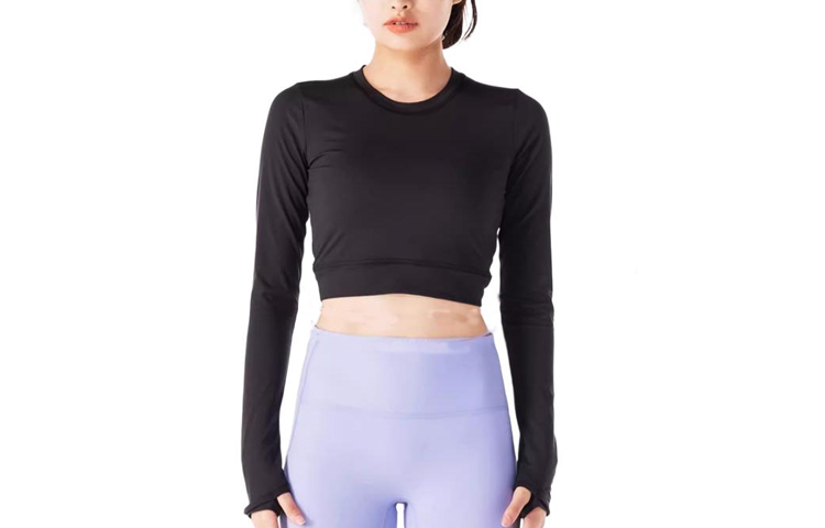 

Женская классическая черная футболка для тренировок DECATHLON