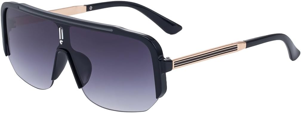 

Мужские спортивные солнцезащитные очки в полуободковой оправе - защита от солнца UV400, подходят для езды на велосипеде и активного отдыха на открытом воздухе GJKTFNJIF, 1