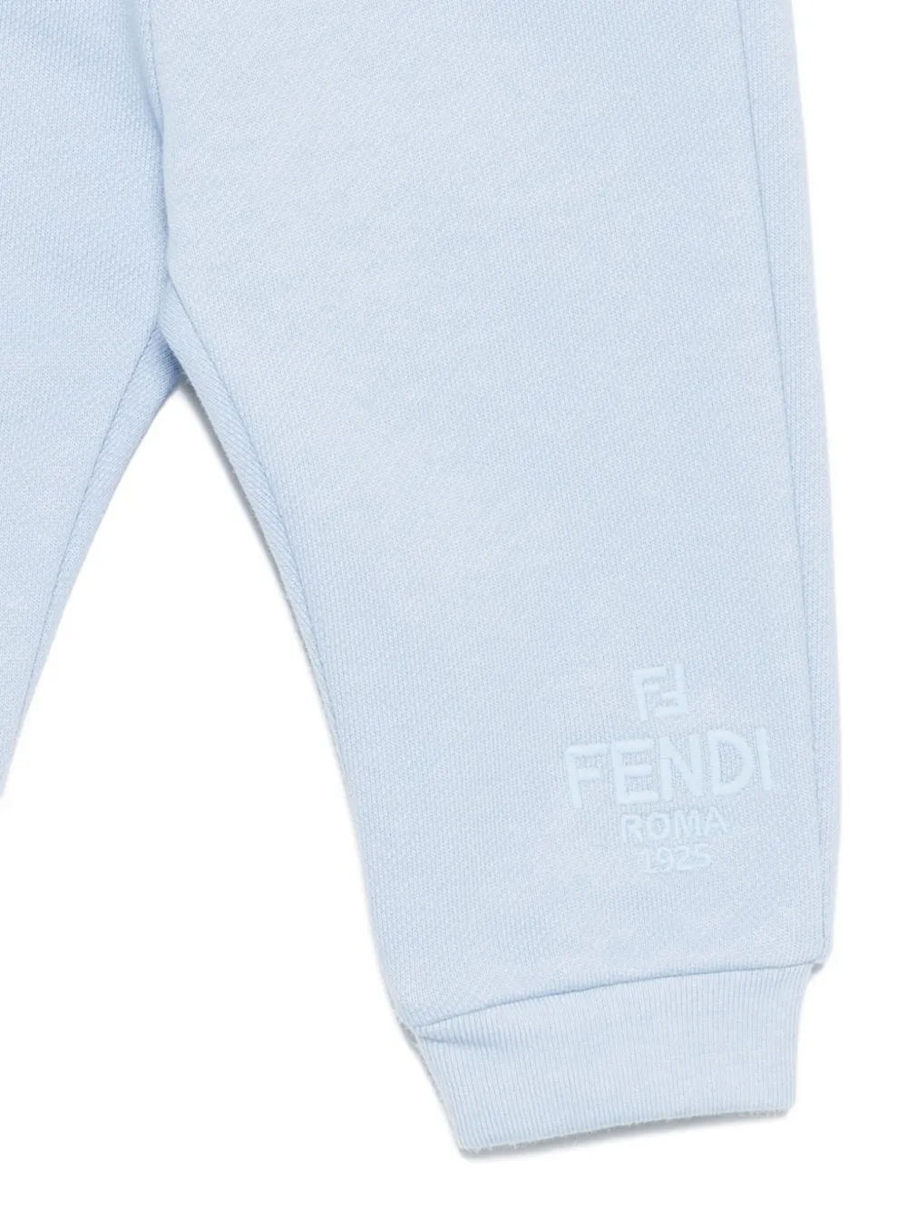 Спортивные брюки с вышитым логотипом FENDI KIDS, синий — фото 3