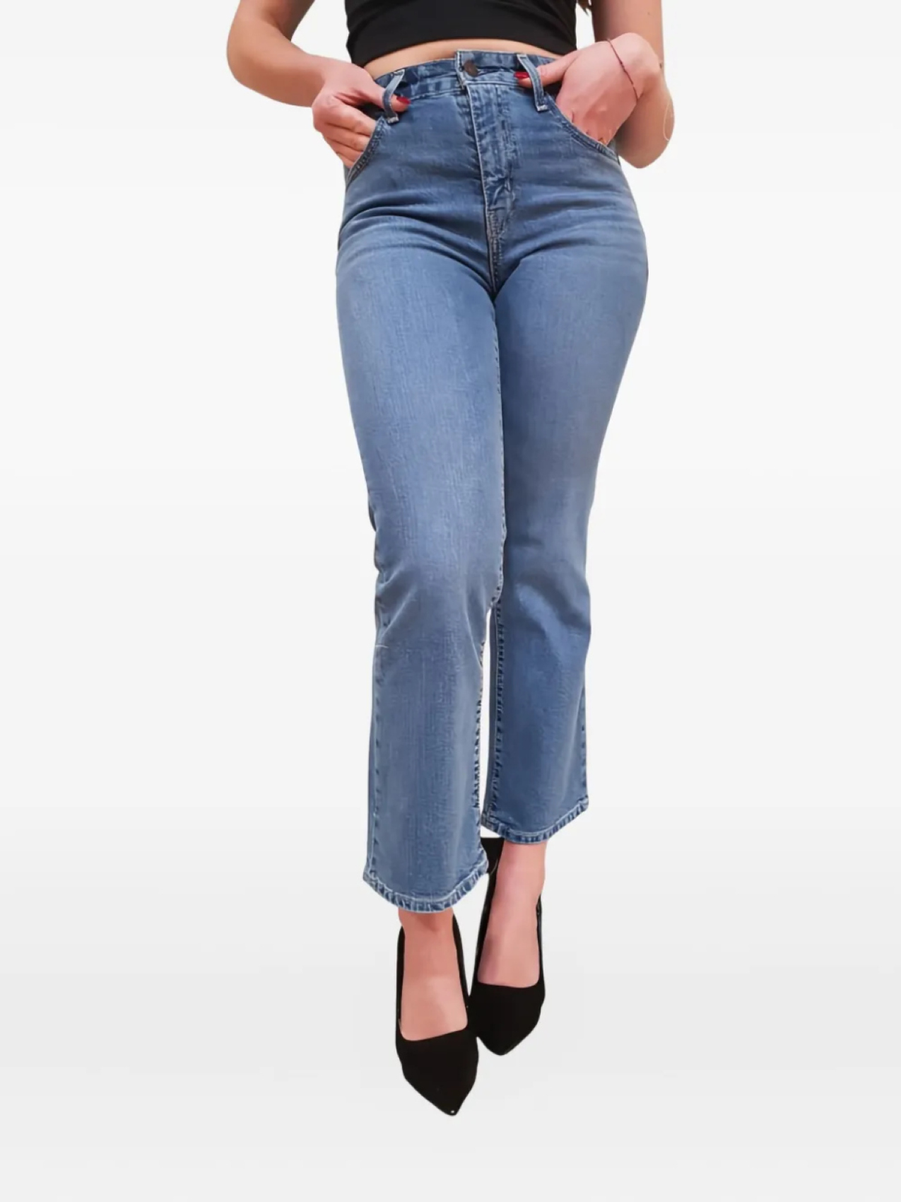 

Джинсы Levi's прямого кроя с высокой талией, синий