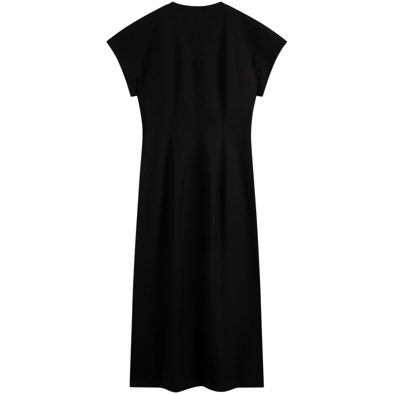 Calvin Klein SS25 Короткое платье с короткими рукавами Women's Space Black — фото 3