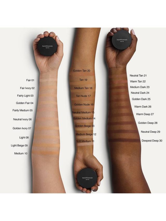 ORIGINAL MATTE минеральная рассыпчатая пудра-основа SPF 15 bareMinerals, Golden Beige 13 — фото 4