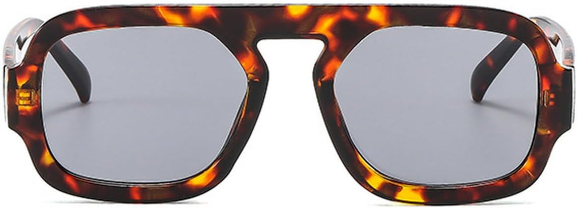 

Солнцезащитные очки Laureles Retro Square для женщин, градиентный леопардовый коричневый принт, солнцезащитные очки для мужчин в стиле панк, для активного отдыха и путешествий, L17, C3