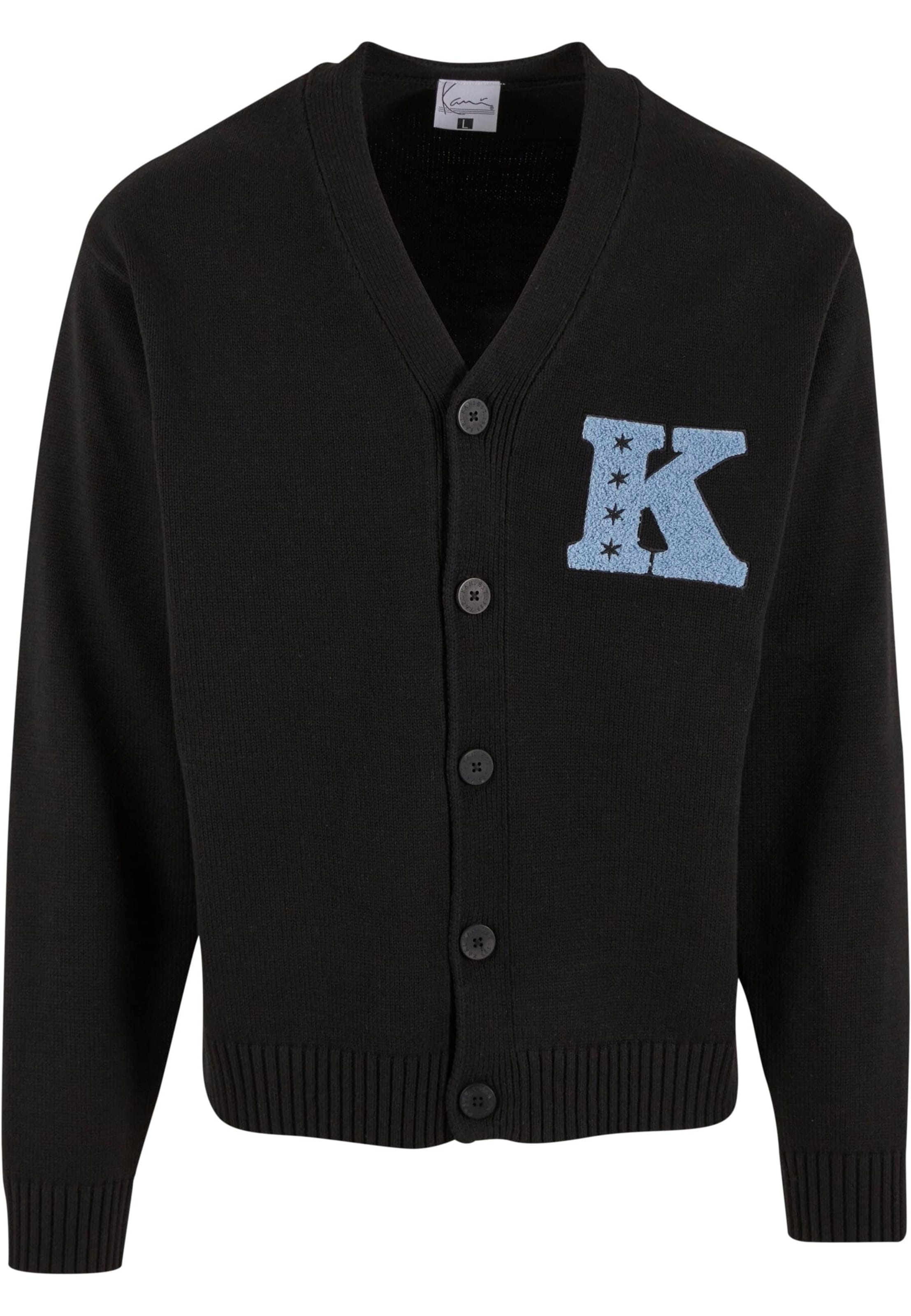 

Karl Kani Вязаный кардиган 'Star' в черном цвете