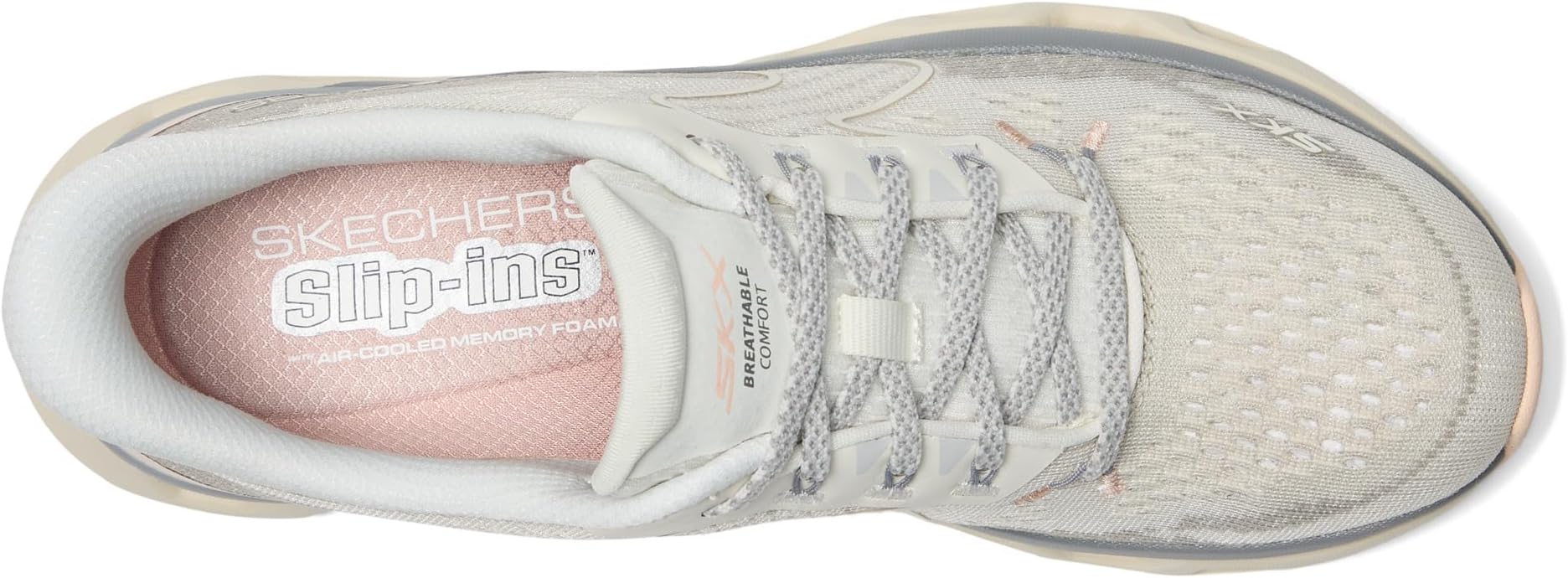 Кроссовки SKECHERS Glide-Step Altus Adrenaline Rush Hands Free Slip-Ins, Natural Grey — фото 2