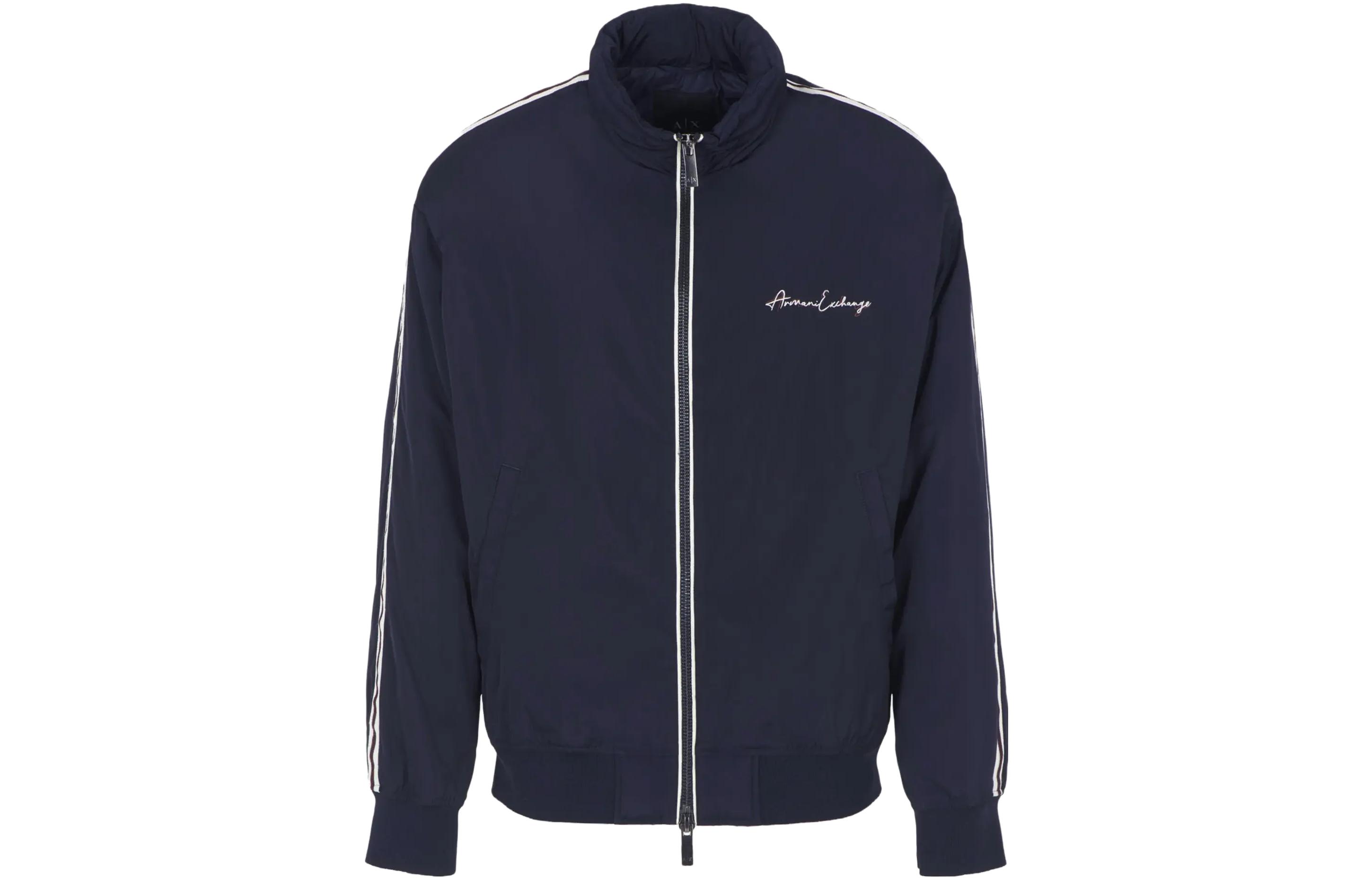 

Полосатая куртка-бомбер ARMANI EXCHANGE, Marine Blue, Синий, Полосатая куртка-бомбер ARMANI EXCHANGE, Marine Blue