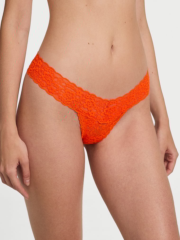 

Кружевные трусики-стринги The Lacie, lace wild orange