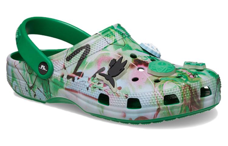 Сандалии Crocs x Futura Laboratories Classic Clog 'Green Ivy', разноцветный — фото 3