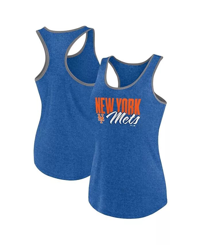 

Женская майка Heather Royal New York Mets Fuel Racerback Fanatics, синий