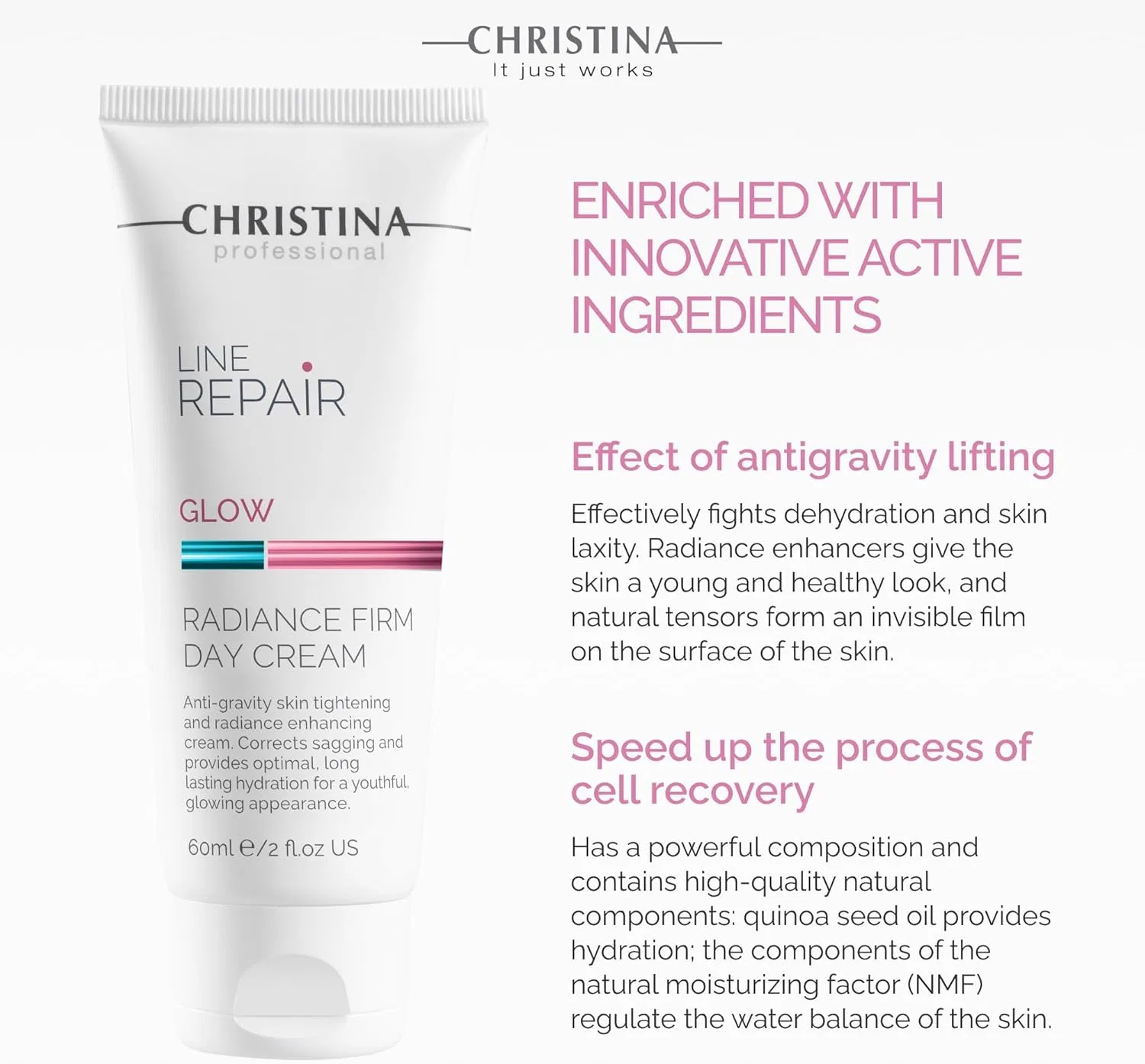 Крем для лица SPF CHRISTINA Дневной для сияния кожи LINE REPAIR - GLOW — фото 3