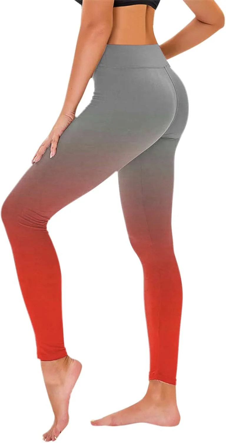 

Женские леггинсы для йоги с градиентным принтом, подтягивающие, бесшовные