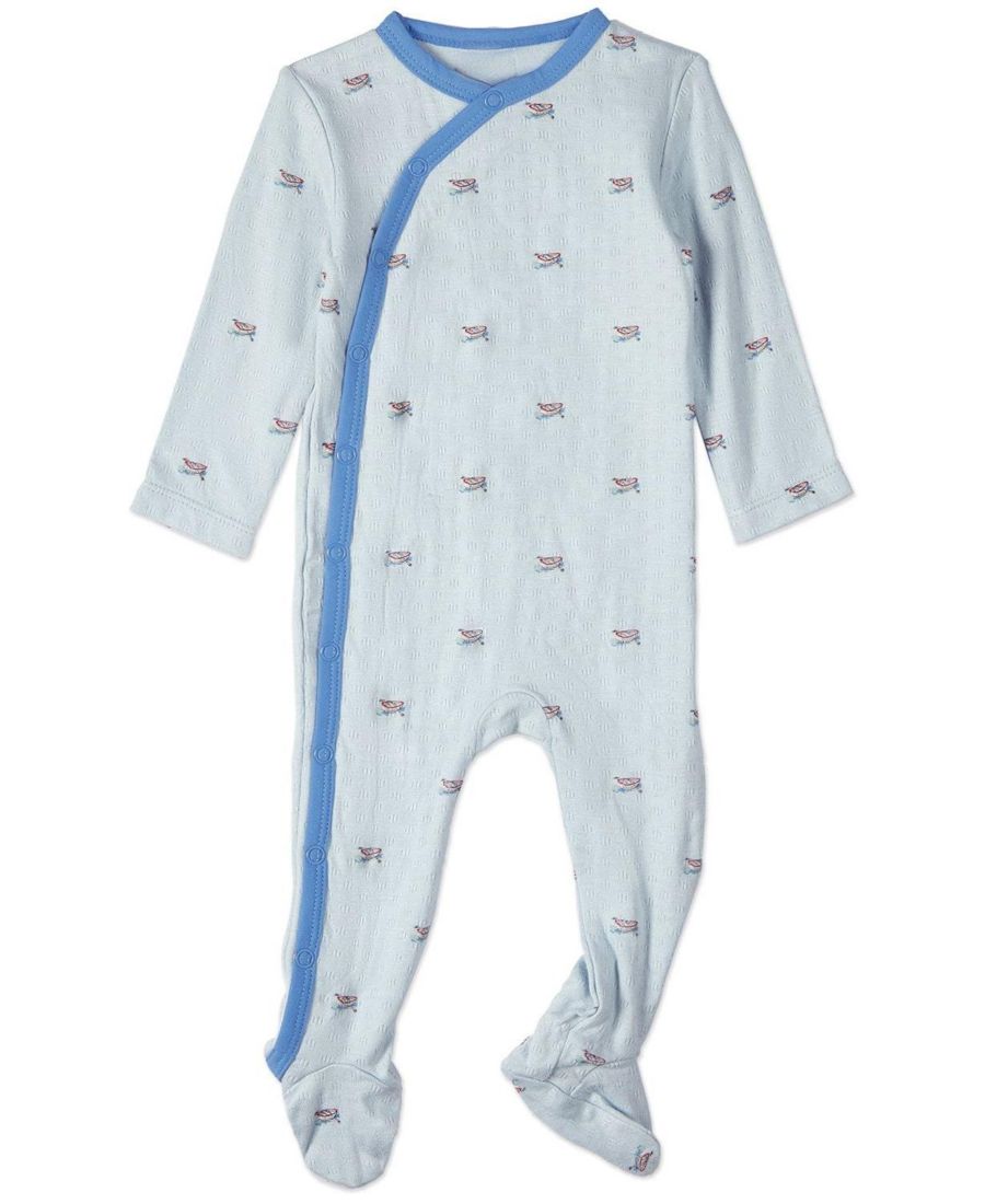 

Детский комбинезон для мальчиков "Греби свою лодку нежно" из вискозной смеси с ажурной отделкой MeMoi, Blue