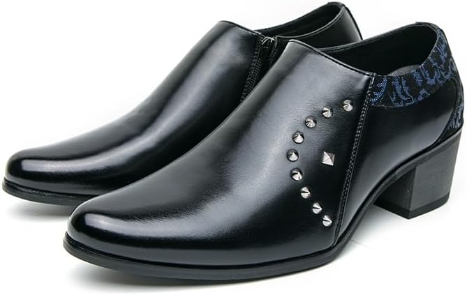 

Мужские винтажные кожаные оксфорды на платформе с шнуровкой, модные повседневные кроссовки с круглым носком, противоскользящие, для прогулок, вождения и путешествий Qwuieoin, черный